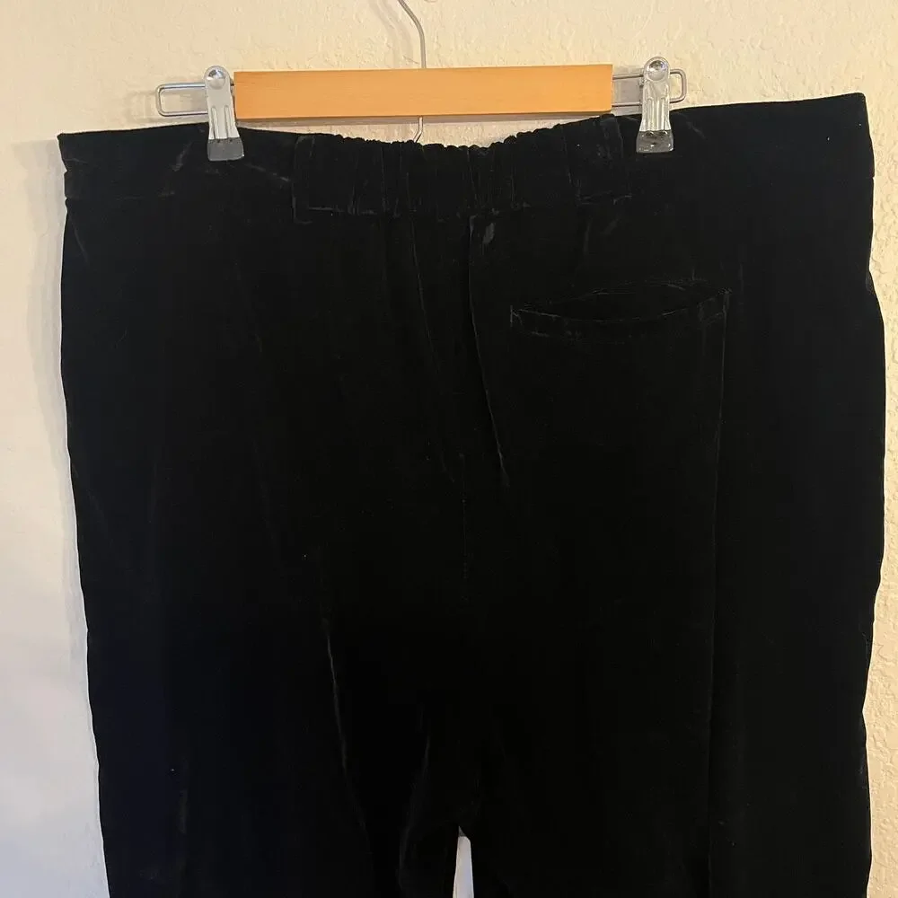 Old Navy Velvet Taylor Wide‎ Leg Trouser Womens XL Pants Holiday NYE Party Glam